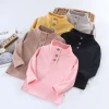 Niño otoño 2022 depilada manga larga camisetas bebé niño blusas cuello medio alto hombre niño niña leggings Item Picture